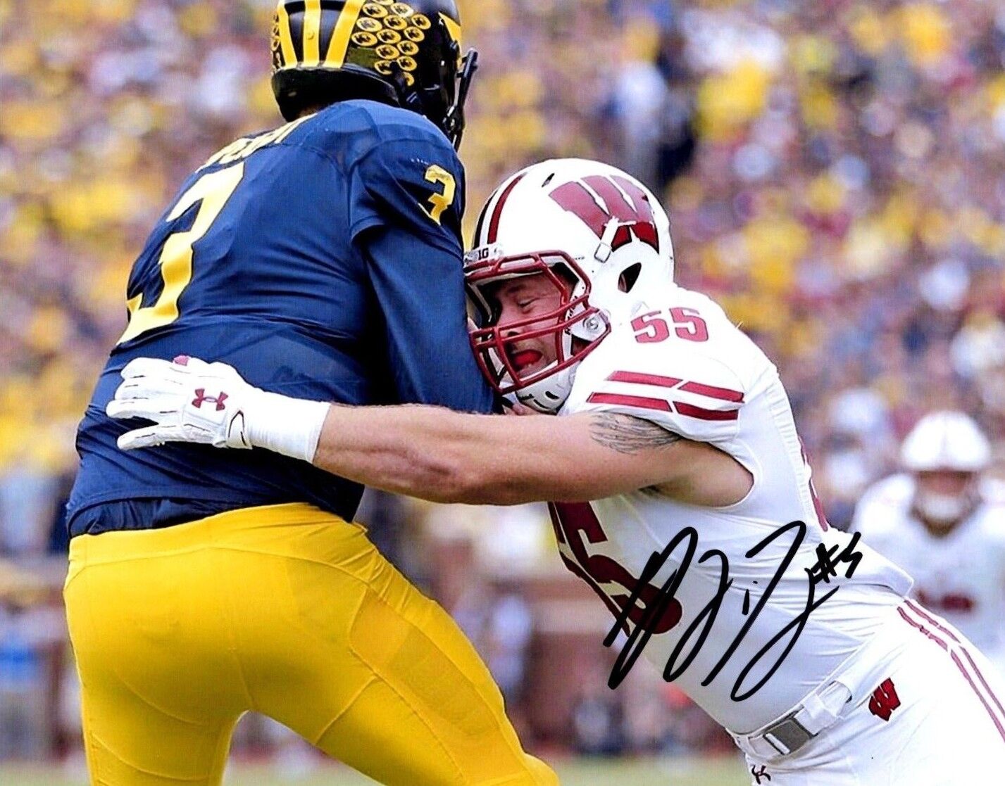 Garrett Dooley Wisconsin Badgers hand signed autographed 8x10 football Photo Poster painting f