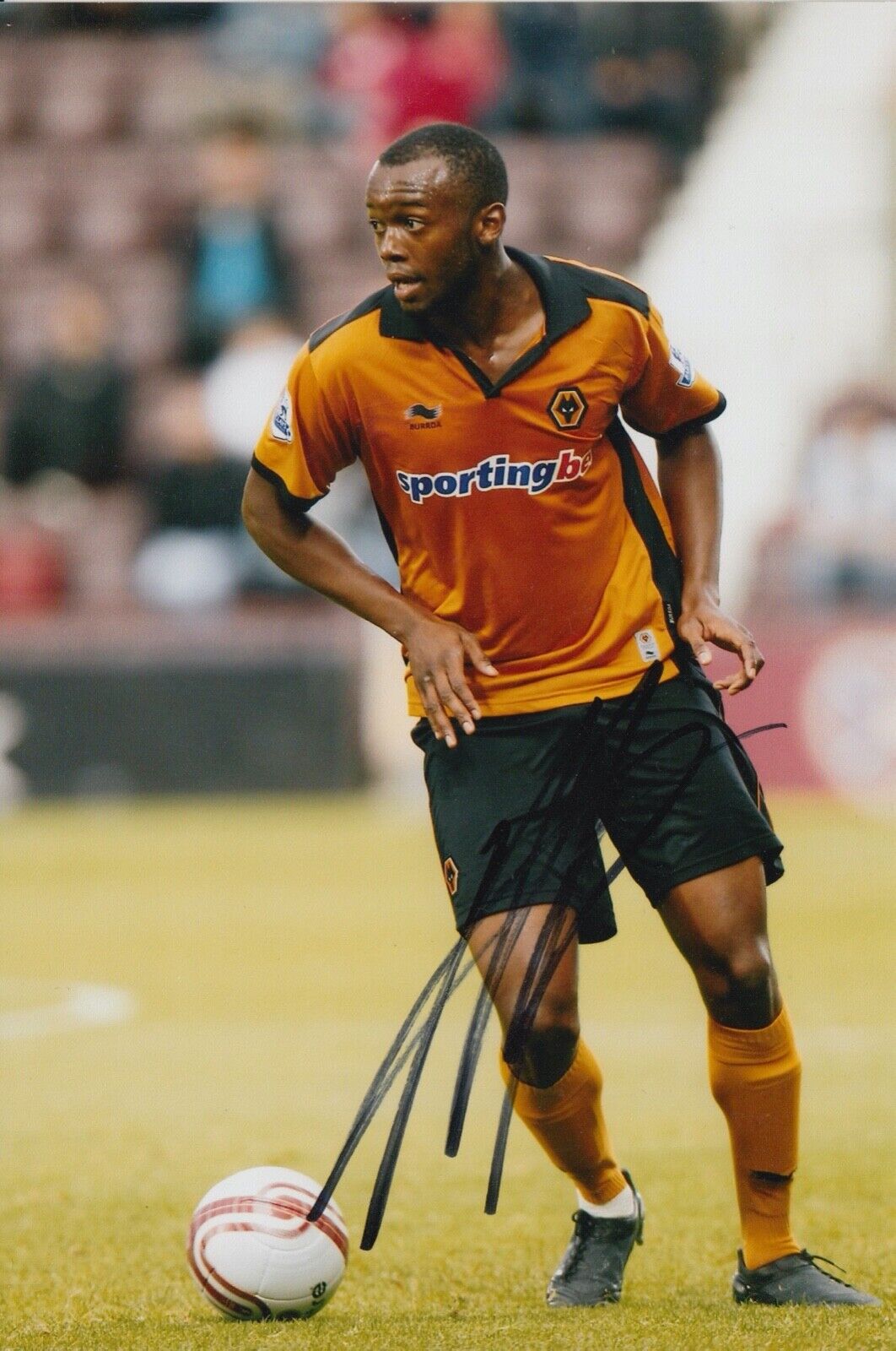 STEVEN MOUYOKOLO HAND SIGNED 6X4 Photo Poster painting - FOOTBALL AUTOGRAPH - WOLVES 1.