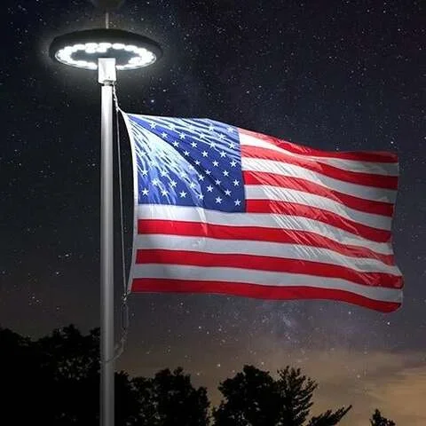 Solar Powered Flagpole Lights - All Night Long Last Flag Pole Lights - 32 LED | AvasHome