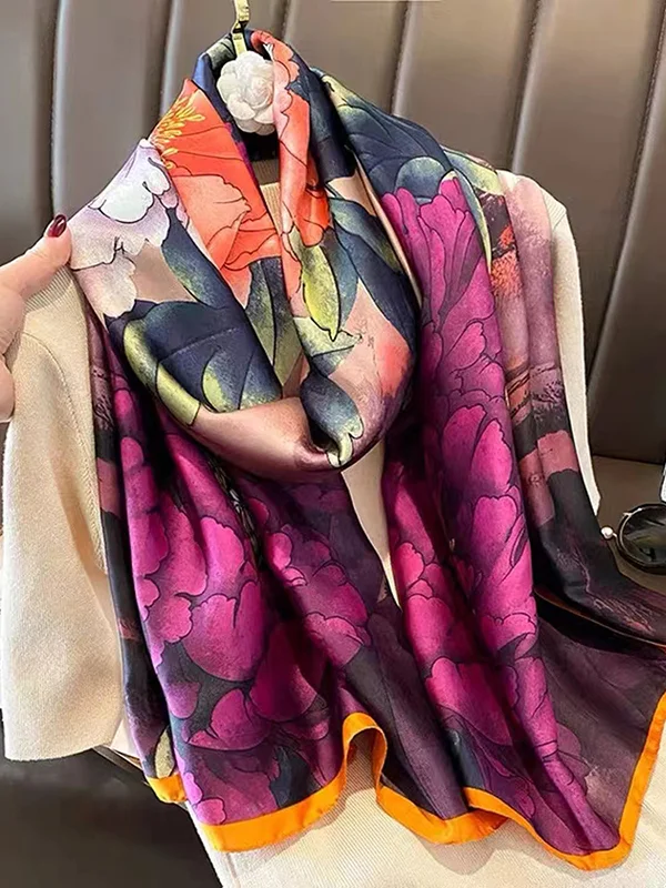 Floral Printed Sun protection Shawl&Scarf