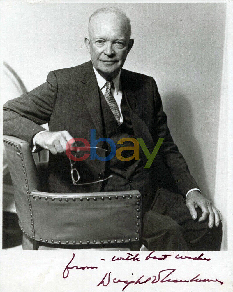 President Dwight D. Eisenhower Autographed 8x10 Photo Poster painting signed reprint