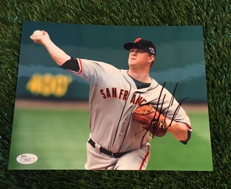 MATT CAIN Signed SAN FRANCISCO GIANTS 8x10 Photo Poster painting - JSA COA GORGEOUS!