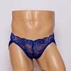 Men's sexy low-waisted sexy lace fully transparent underwear