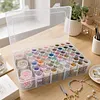 3Psc Pumpkin +48Pcs Round Bottles Diamond Painting Containers Multi Purpose Portable Plastic Case Box with Stickers & Compartments Arts Crafts Storage Bottle for Hardware Rhinestone (48PCS)