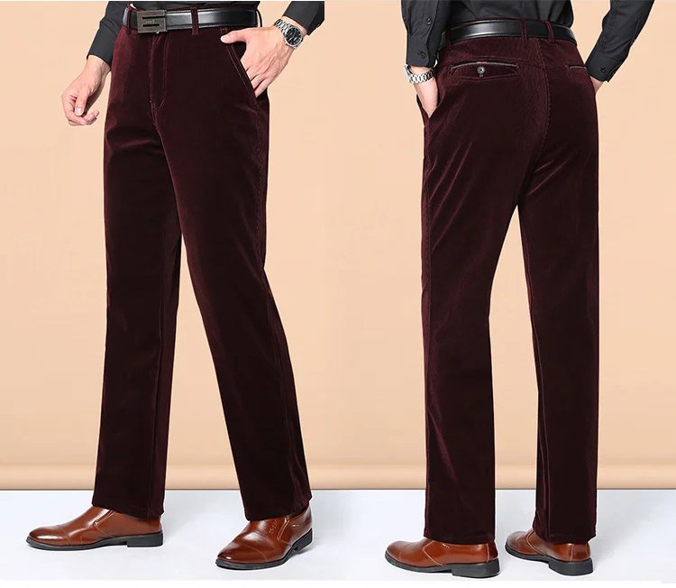 Men’s Stretchy Corduroy Straight Long Pants – Itvalore