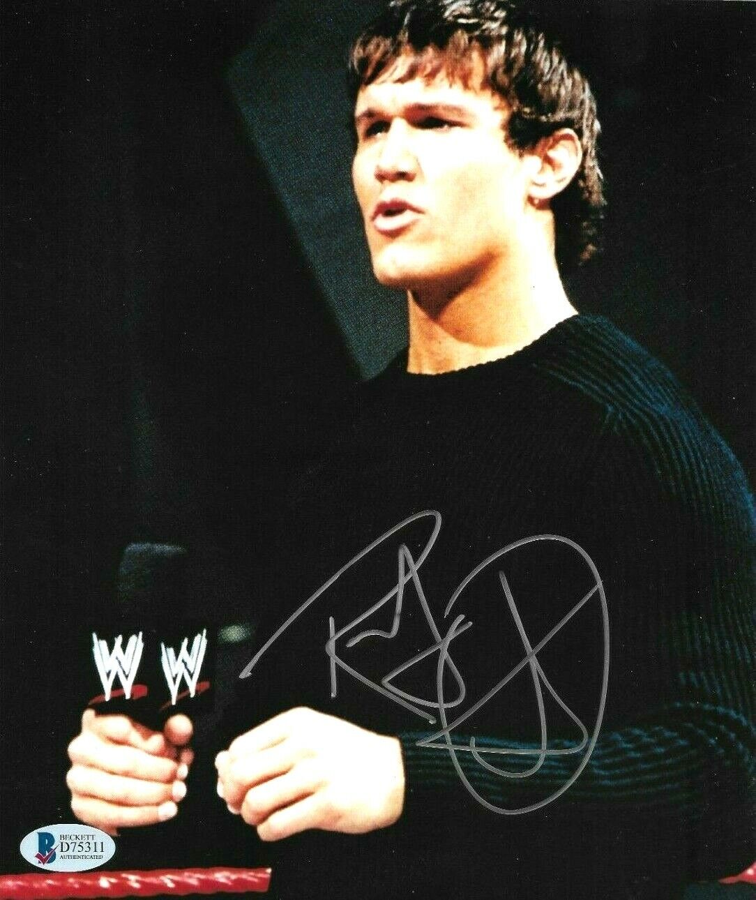 WWE RANDY ORTON HAND SIGNED AUTOGRAPHED 8X10 Photo Poster painting WITH BAS BECKETT COA RARE