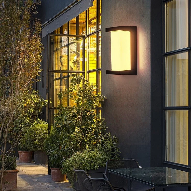 Creative Geometric Waterproof Black Modern Outdoor Wall Lights Wall Lamp - Appledas