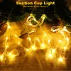 5 Pack Christmas Window Lights Decorations with Suction Cup Battery Powered LED Sucker Lamp Multifunctional Xmas Decorative Lights for Christmas Window Glass Wall Indoor Decorations