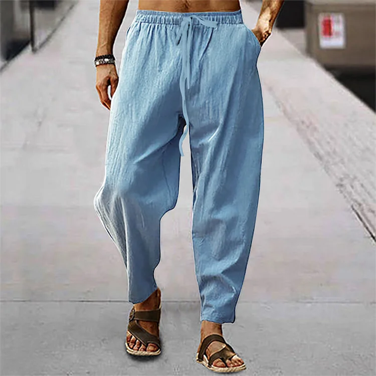 Cotton Linen Loose Casual Trousers