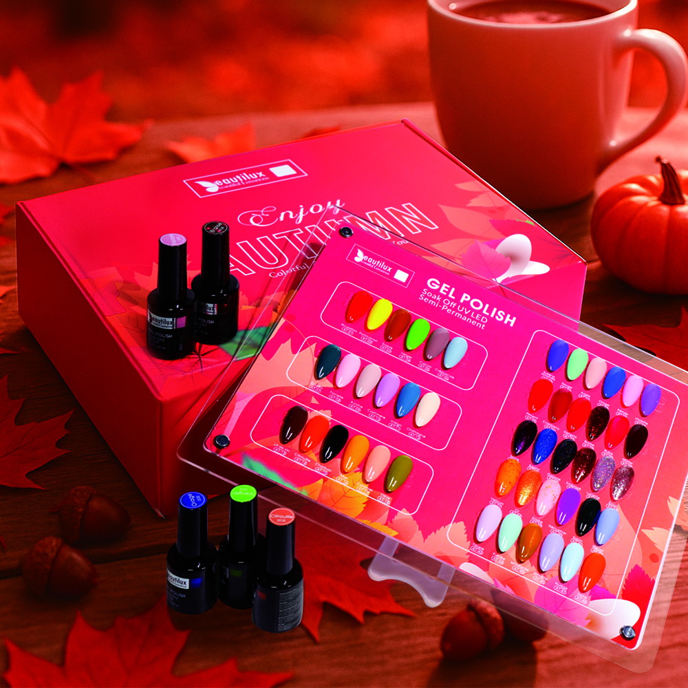 Beautilux 48pcs Gel Polish Kit With Color Pallete "Enjoy Autumn" Collection