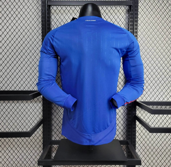 2024 Italy Home Long sleeve Player Version Football jersey Thai Quality