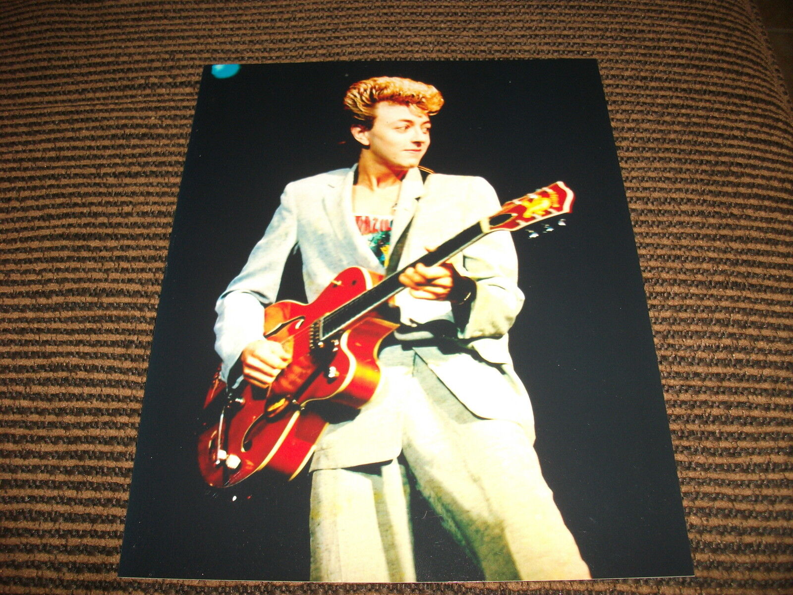 Brian Setzer Stray Cats Rockabilly Live Color 8x10 Photo Poster painting Music Promo #2