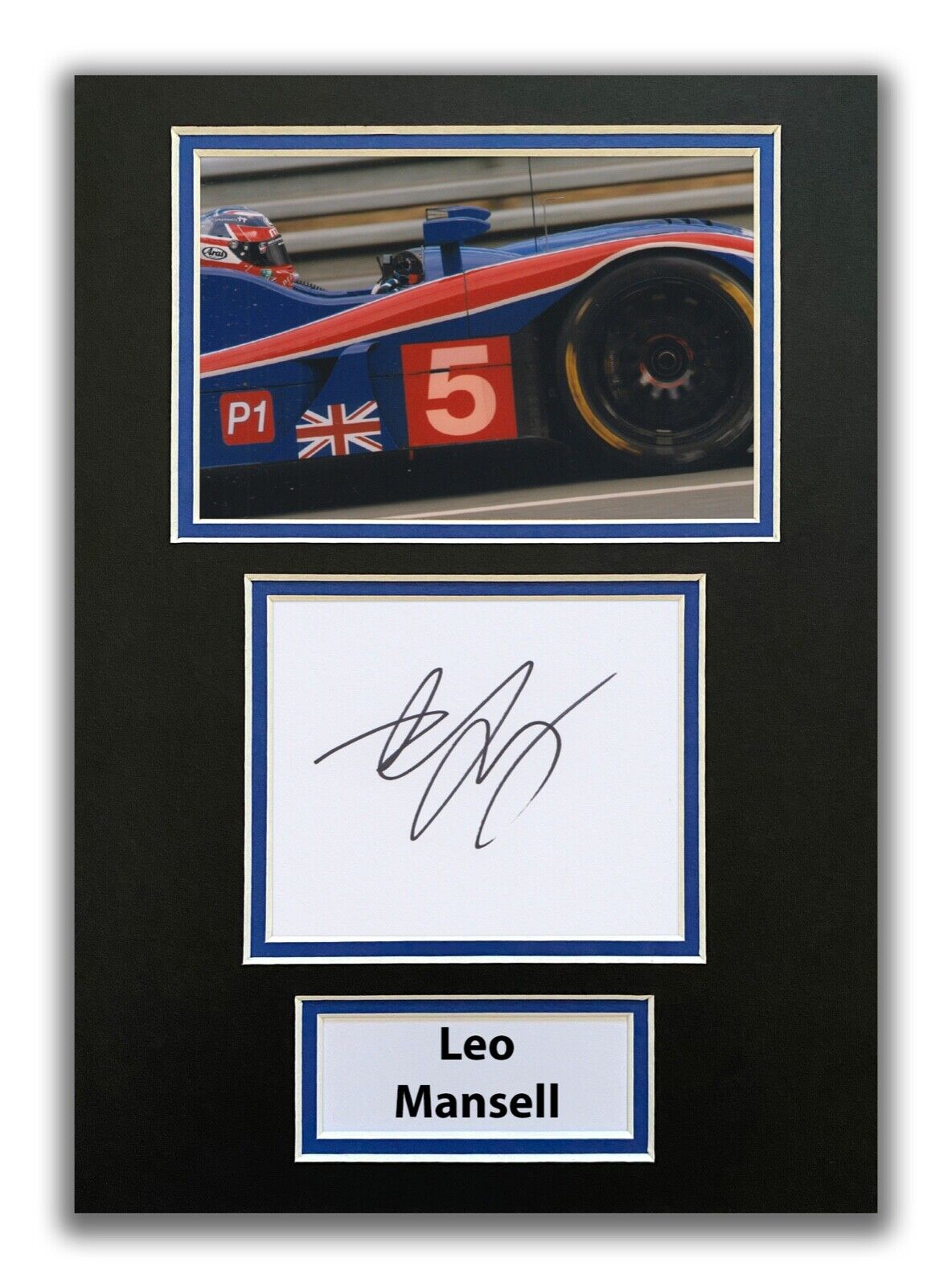 LEO MANSELL HAND SIGNED A4 MOUNTED Photo Poster painting DISPLAY - LE MANS - AUTOGRAPHS.