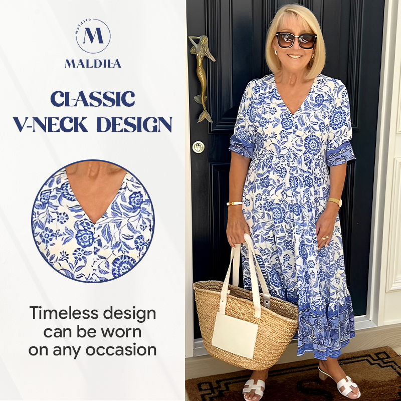 Maldila - New Style-73%OFF🔥V-neck Bohemian Midi Dress