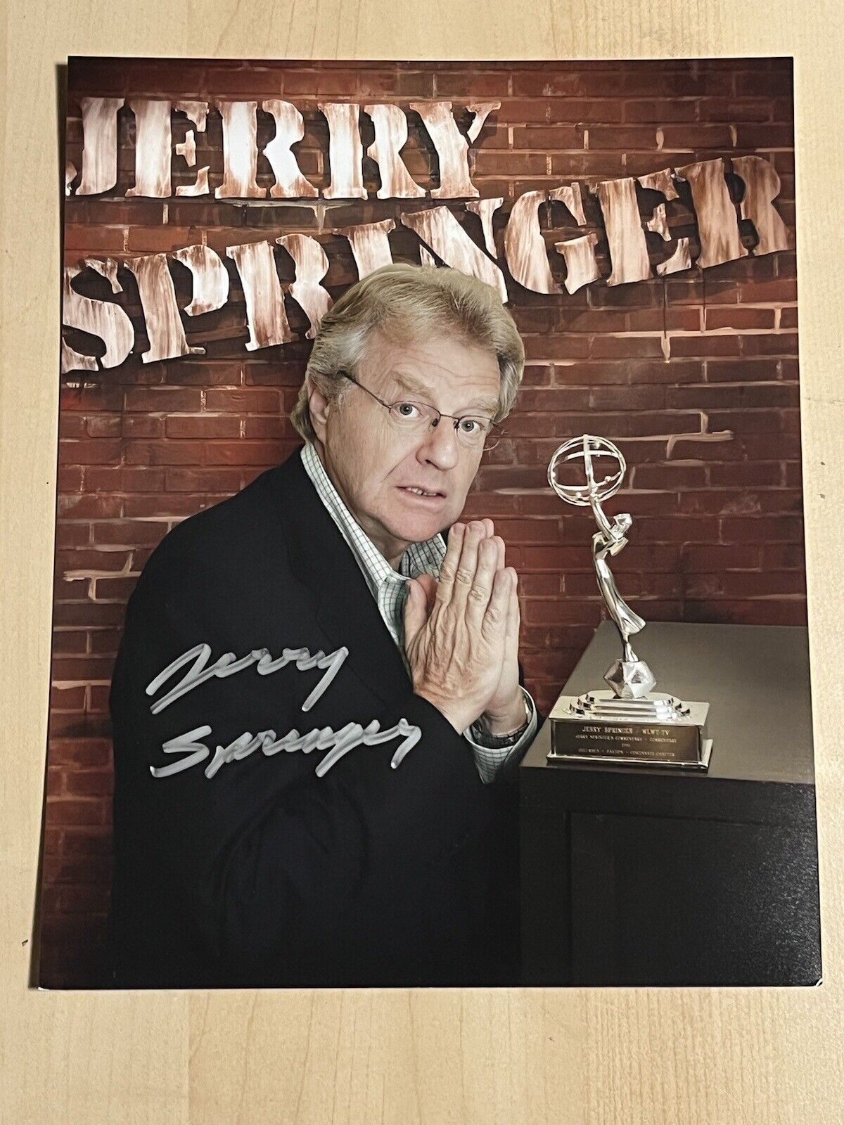 JERRY SPRINGER HAND SIGNED 8x10 Photo Poster painting ACTOR AUTOGRAPHED TV STAR SHOW COA