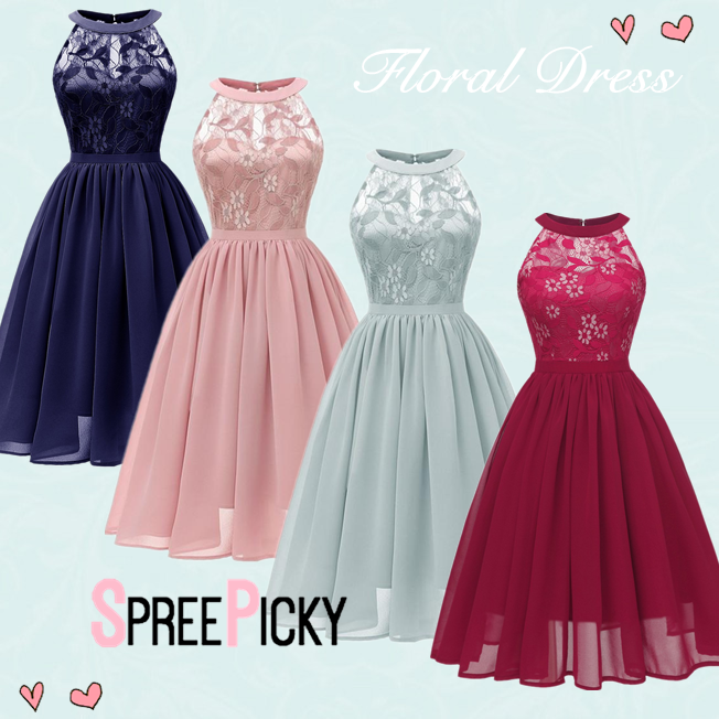 Floral Lace Swing Dress SP13858