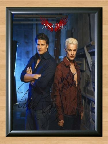 Angel David Boreanaz James Marsters Signed Autographed Photo Poster painting Poster Print Memorabilia A3 Size 11.7x16.5