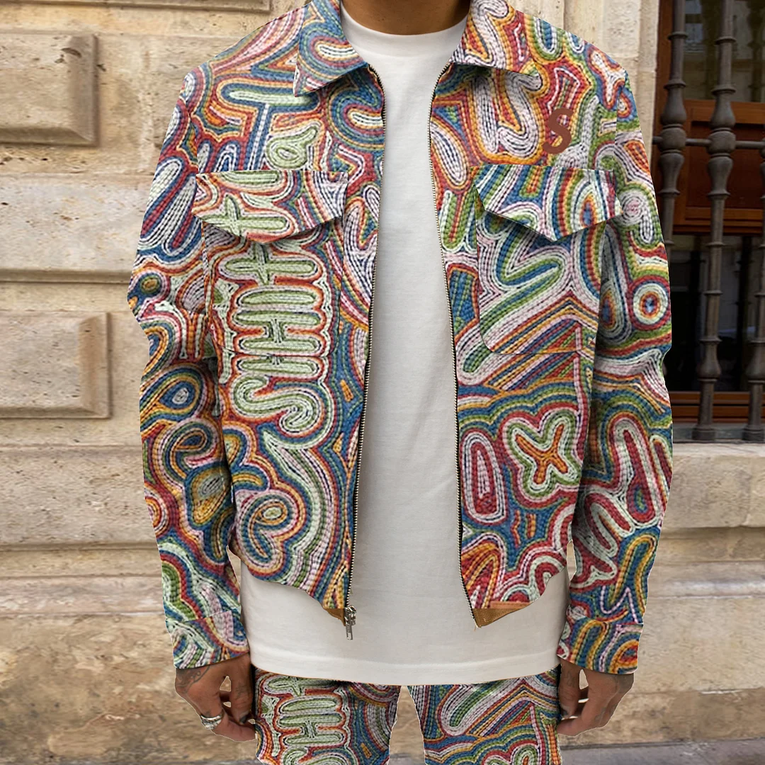 Art casual fashion street style zipper jacket
