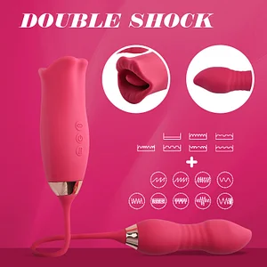 Scarlet Rose Lip 3-in-1 Bitting & Thrusting Vibrator