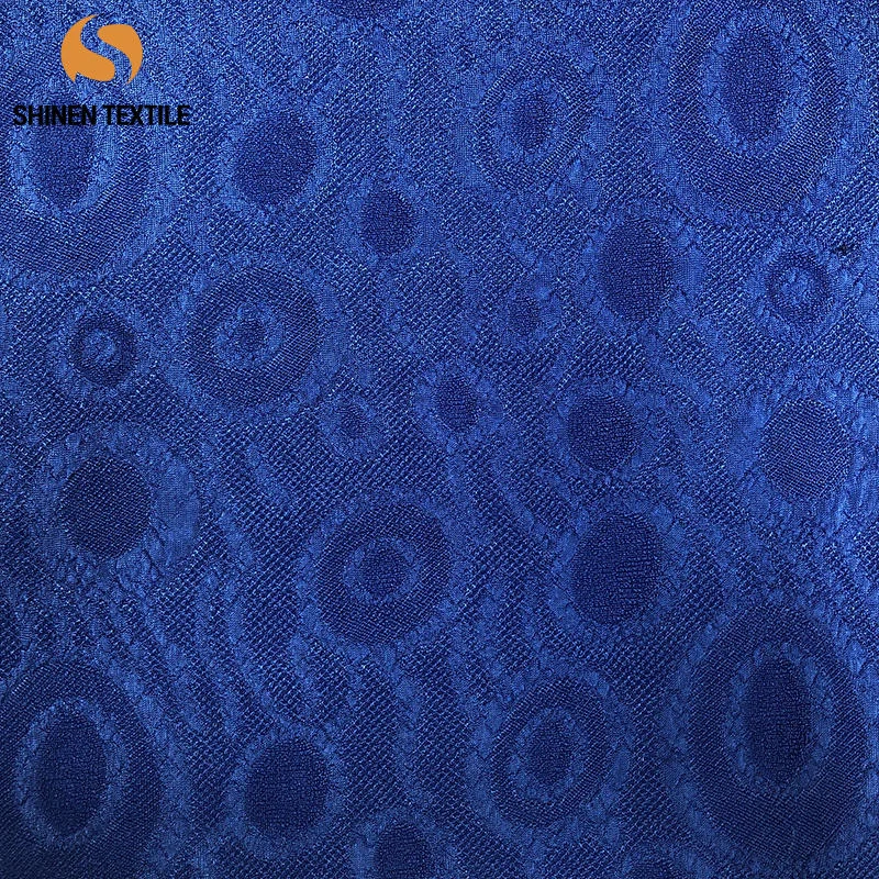 Concentric circle pattern210g 95%polyester+5%spandex knitted single side jacquard fashion fabric.Shaoxing,China plant