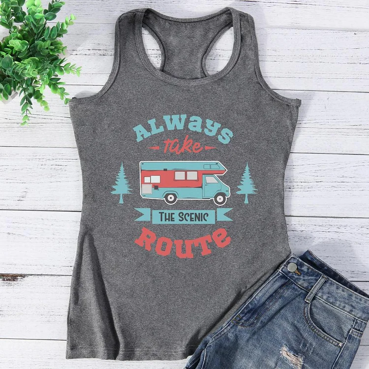 Always Take The Scenic Route Vest Top-Annaletters
