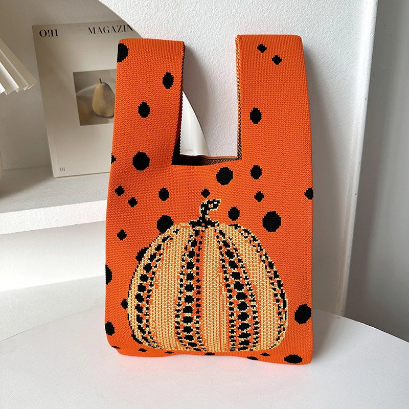 Halloween Medium Polyester Square Open Straw Bag