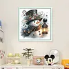 Christmas Snowman-11CT Stamped Cross Stitch 40*40cm/15.75*15.75in tapestrymarket