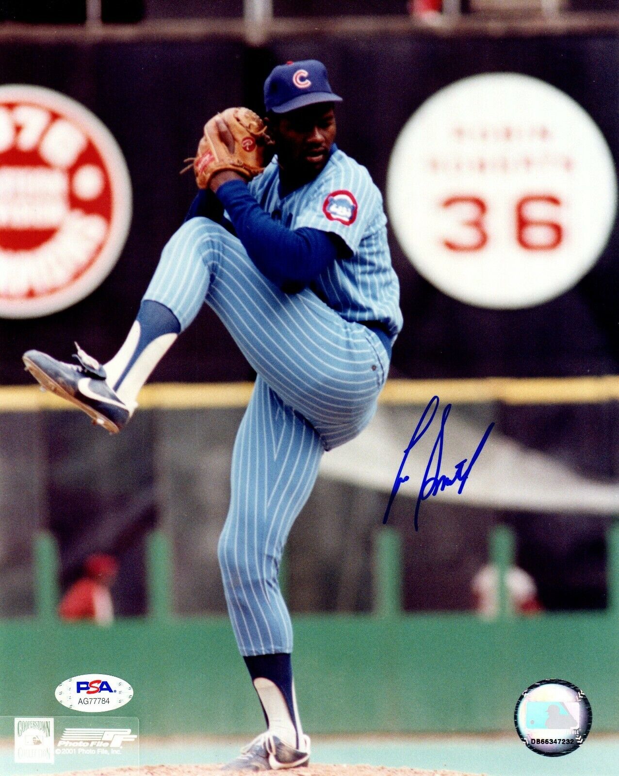 Lee Smith autographed signed 8x10 Photo Poster painting MLB Chicago Cubs PSA COA