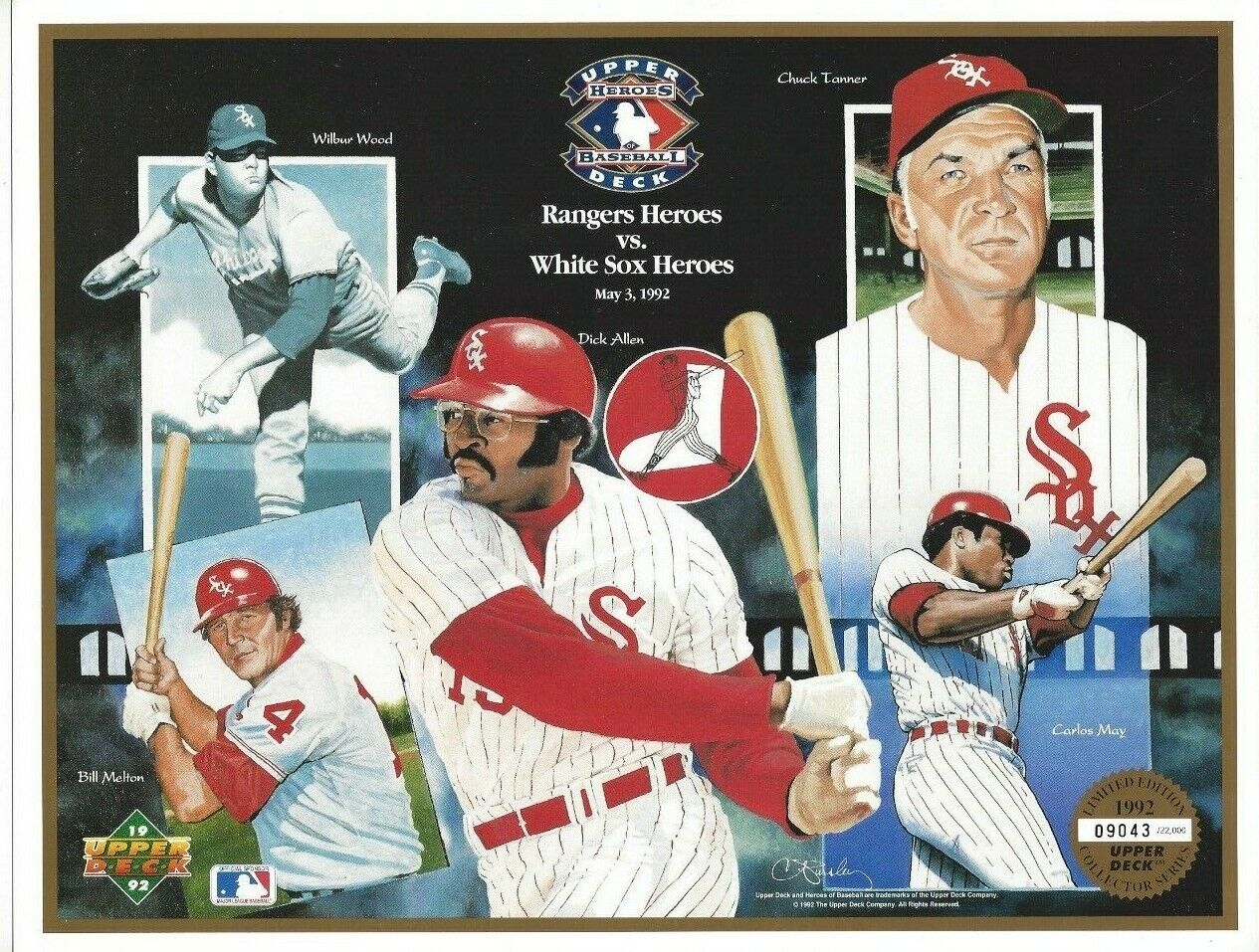 1992 Chicago White Sox Heroes Upper Deck Print Limited Rare B827