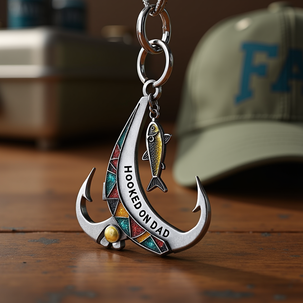 Charming Fishhook Keychain