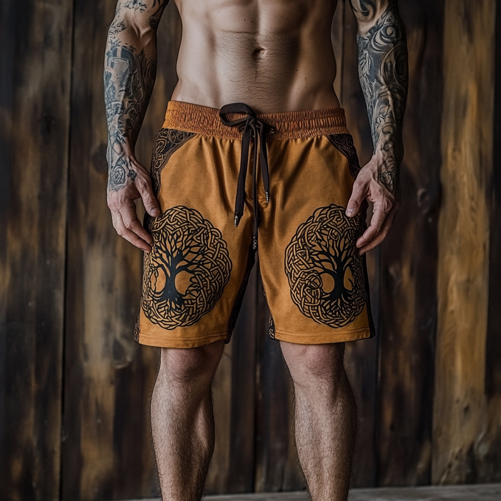 Men's Viking Totem Life Of Tree Sport Vintage Shorts