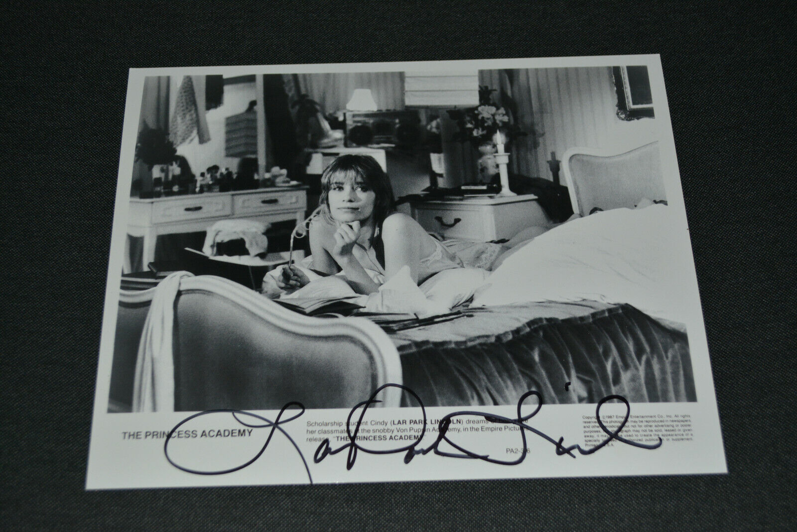 LA PARK LINCOLN signed autograph 8x10 (20x25 cm) In Person THE PRINCESS ACADEMY