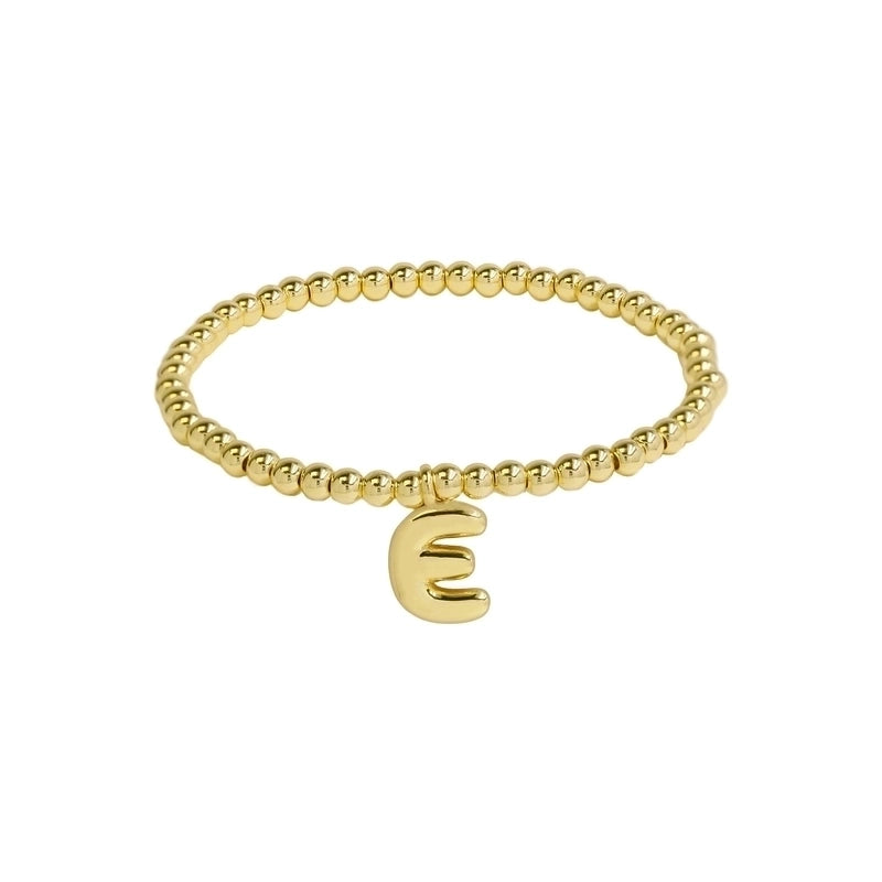 Hot Sale 18K Brass Glossy 26 English Letters Copper Bead Filament Adjustable Fashion Bracelet