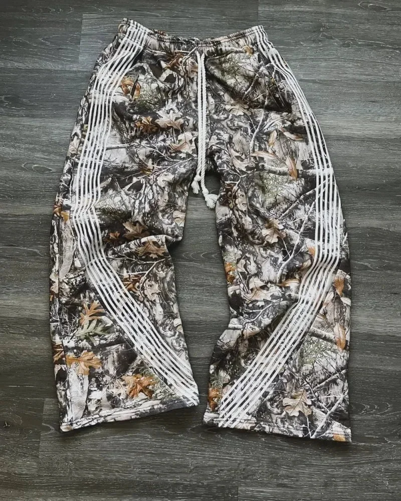 Aonga Y2K Jeans Men Clothing Camouflage Pattern Printed High Street Hip Hop Baggy Sweat Pants Unisex Casual Camo Trousers Streetwear 1017 aonga