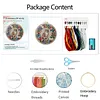 Wreath Cat-DIY Embroidery Kit with Pattern Cotton Threads Needles Hoop 30*30cm