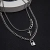 Men's Titanium Steel Cross Street Metal Necklace by Inlyline