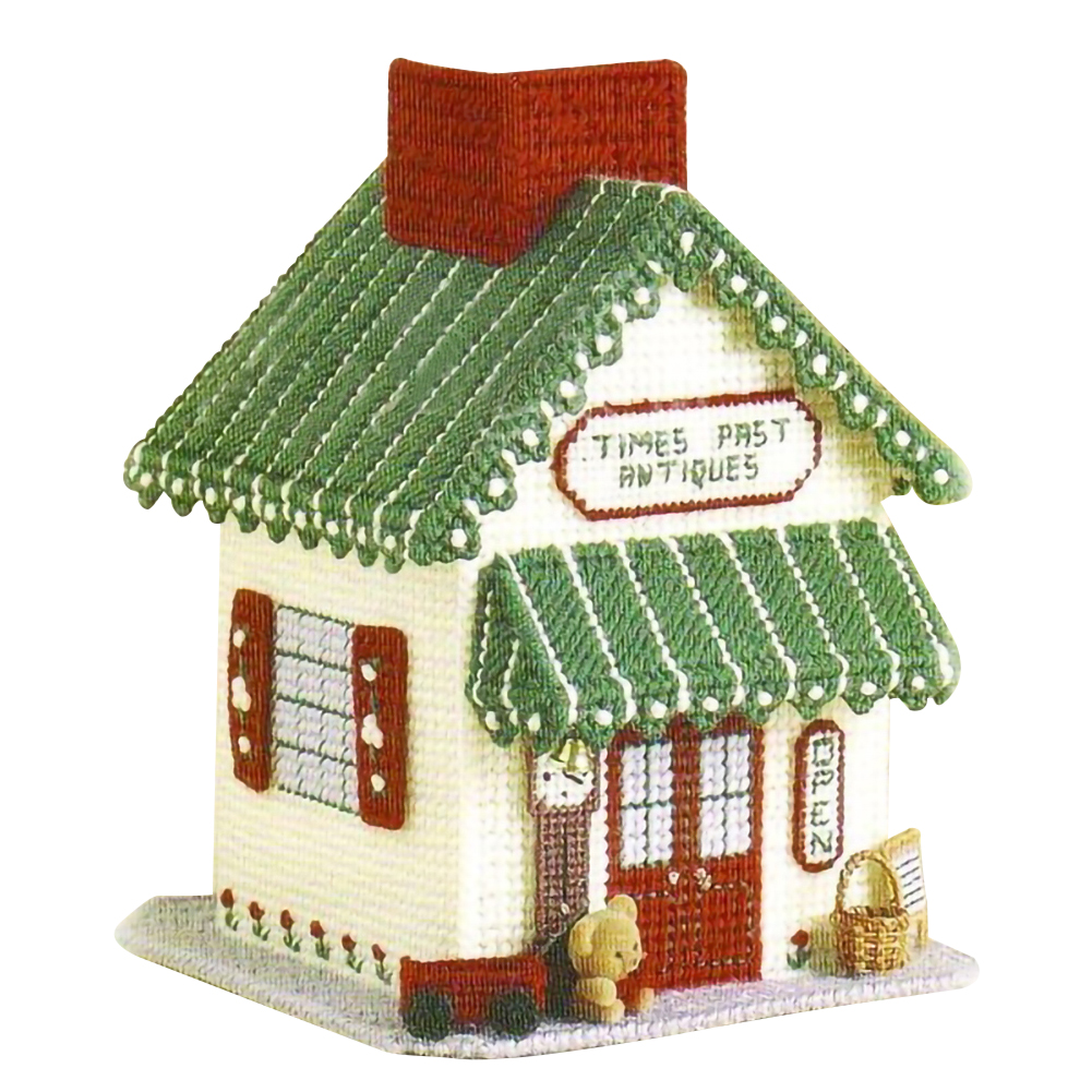 

DIY Wool Material Embroidery Cross Stitch Kit 3D Tissue Box Crafts (Green), 501 Original