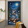 >SALE<Full Embroidery Eco-cotton Thread 11CT Printed Moonlight Dog Cross Stitch40x70cm