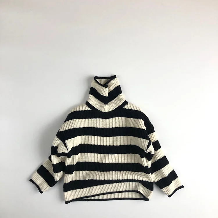Toddler Boy Turtleneck Striped Sweater
