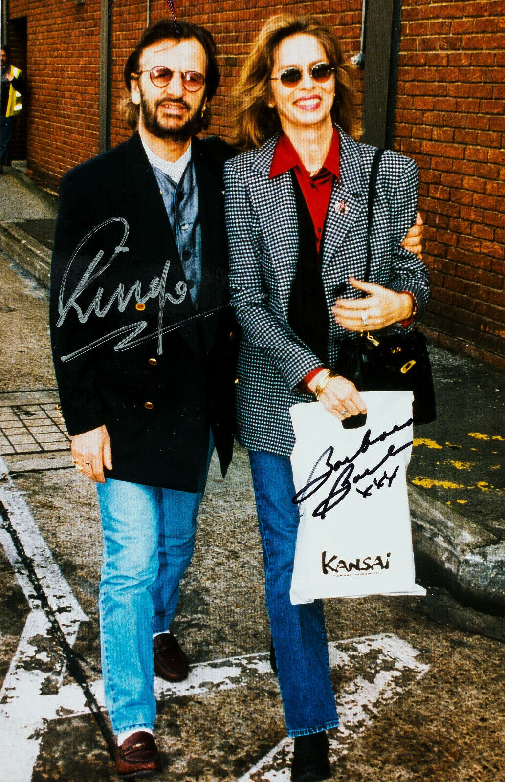 RINGO STARR & BARBARA BACH Signed Photo Poster paintinggraph - Drummer THE BEATLES - preprint