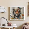 Tiger-14CT Stamped Cross Stitch 50*45cm/19.69*17.72in