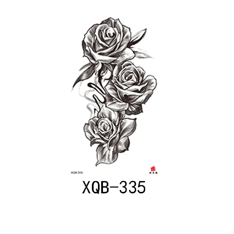 Small Full Arm Waterproof Tattoo Sticker Half Arm Arm Painted Flower Animal Arm Lasting European and American Tattoo Sticker