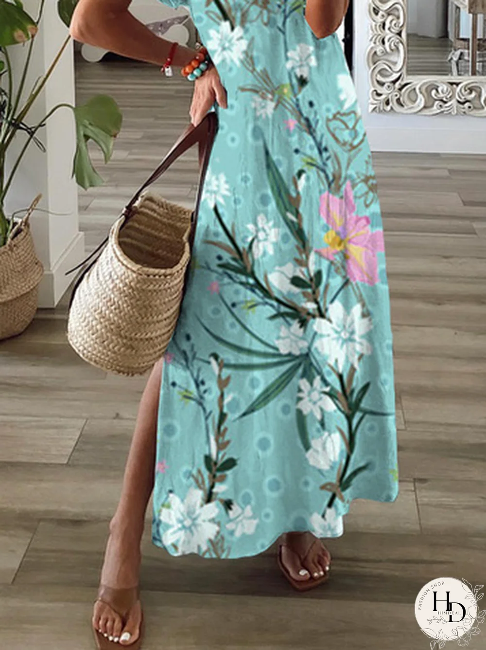 Casual Short Sleeve Knit Dress