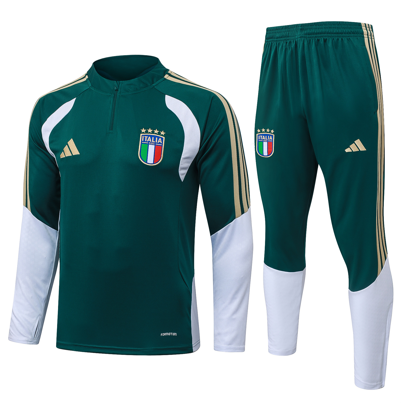 2026/2027 Italy Half-Pull Training Suit green Soccer Shirt