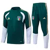 Joyfball 2026/2027 Kids Size Italy Half-Pull Training Suit green Soccer Shirt
