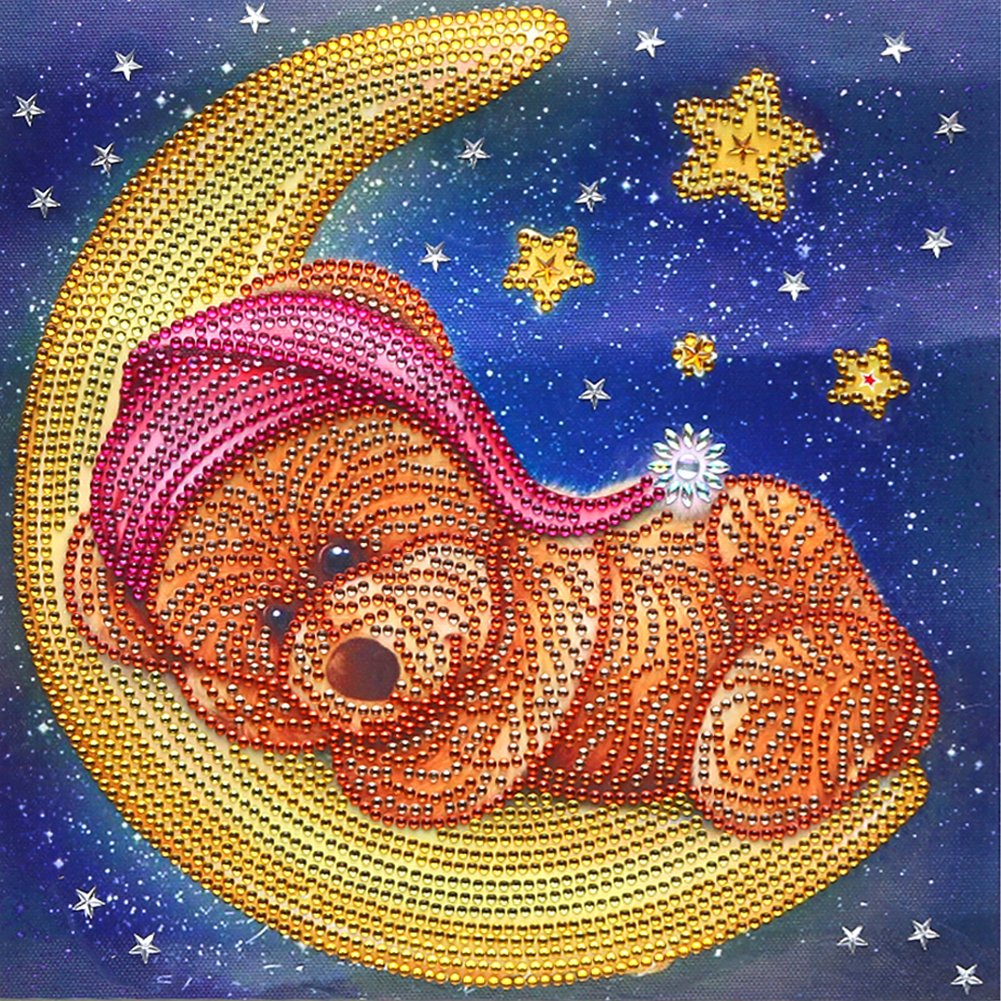 

30*30CM-Special Shaped Diamond Painting-Moon Bear, 501 Original