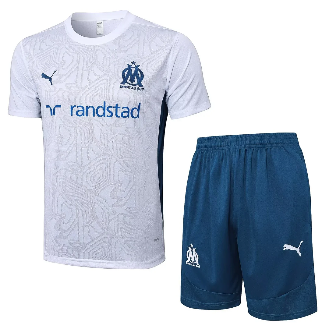 24/25 Marseille Short Sleeve Training Kit Football T-Shirt Thai Quality