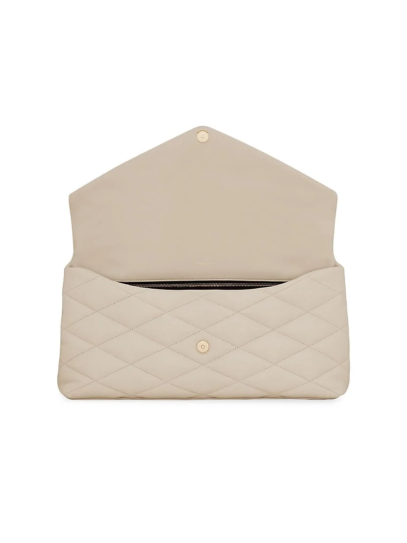 Saint Laurent Sade Large Clutch in Lambskin