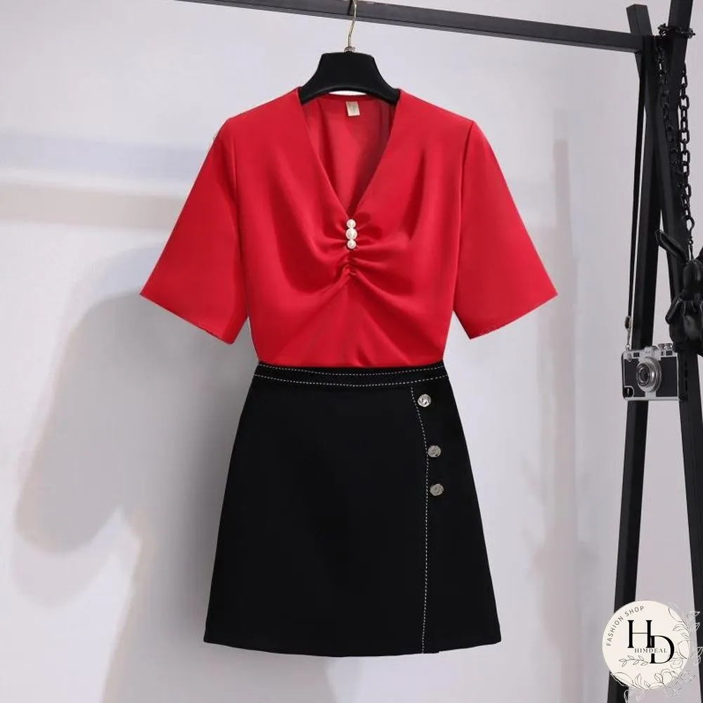 Chic Chiffon Two-Piece Set P10742
