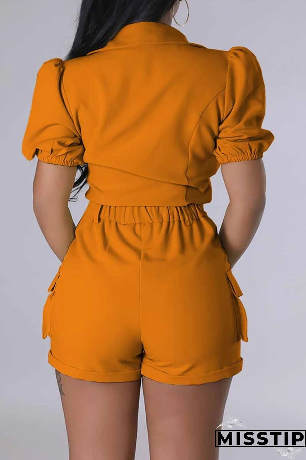 Black Casual Print Letter Turndown Collar Short Sleeve Two Pieces